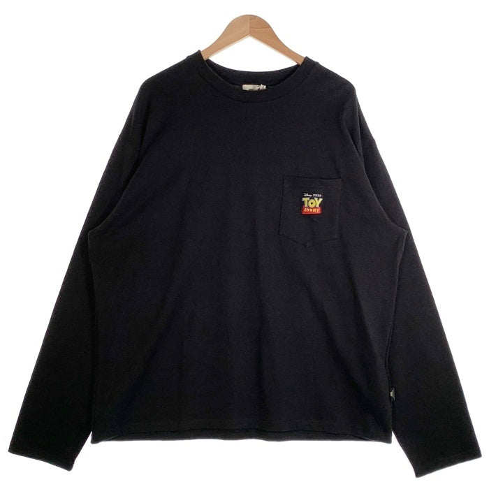 WIND AND SEA ウィンダンシー TOY STORY トイストーリー 長袖 ポケット Tシャツ ロンT ブラック WDS-C-TSR-26-Q3-CS-04 Size XL 福生店