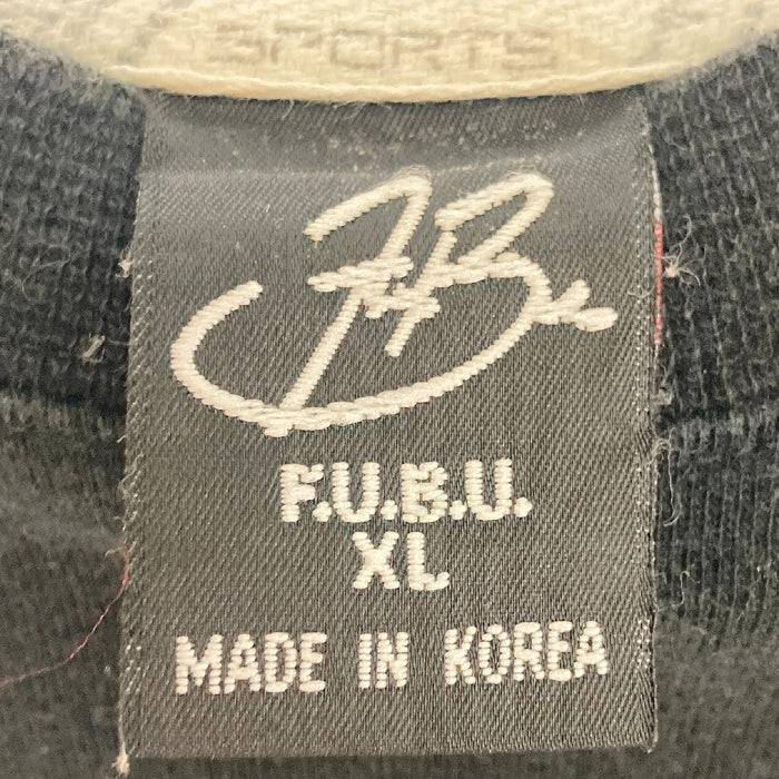 FUBU フブ フロントプリント Tシャツ ブラック sizeXL 瑞穂店