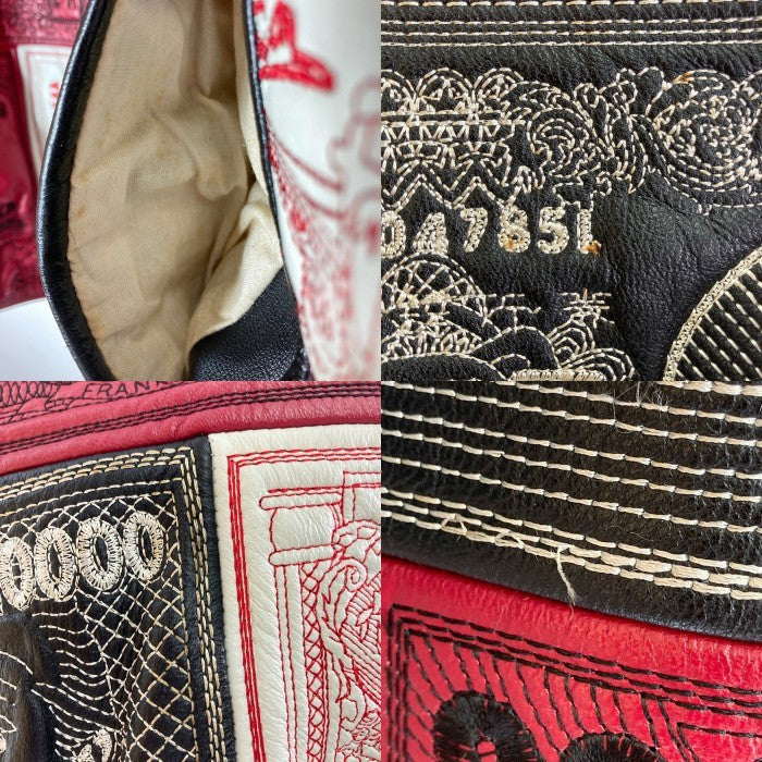 AL WISSAM アルウィッサム MONEY PATCHWORK LEATHER JACKET 世界紙幣 レザー パッチワーク レザージャケット ブラック size52 瑞穂店