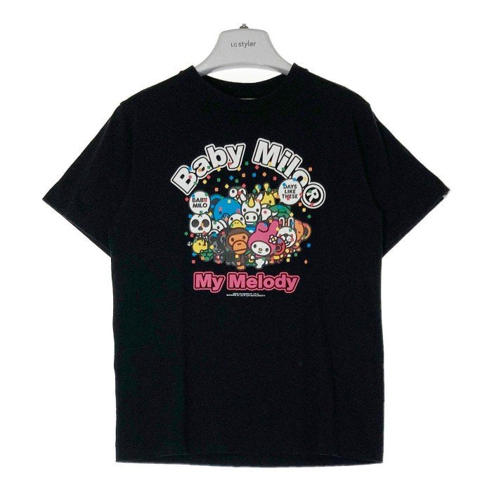 A BATHING APE アベイシングエイプ My Melody Baby Milo マイメロディxベビーマイロ Ｔシャツ ブラック sizeS 瑞穂店