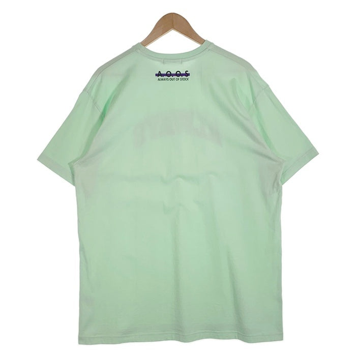 ALWAYS OUT OF STOCK オールウェイズアウトオブストック 迷彩 アーチロゴ プリントTシャツ グリーン Size XL 福生店