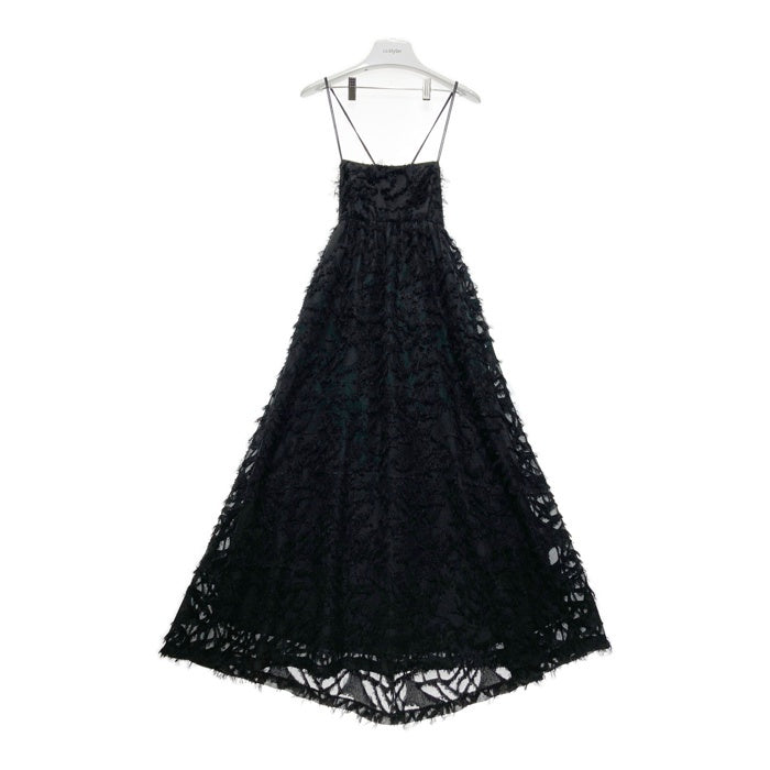 Ray Beams レイビームス フリンジフレアキャミワンピース ブラック size0 瑞穂店