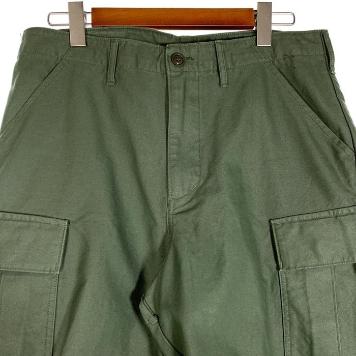 DESCENDANT ディセンダント ミリタリーカーゴショーツ ショートパンツ グリーン 裾カットオフ Size 3 福生店