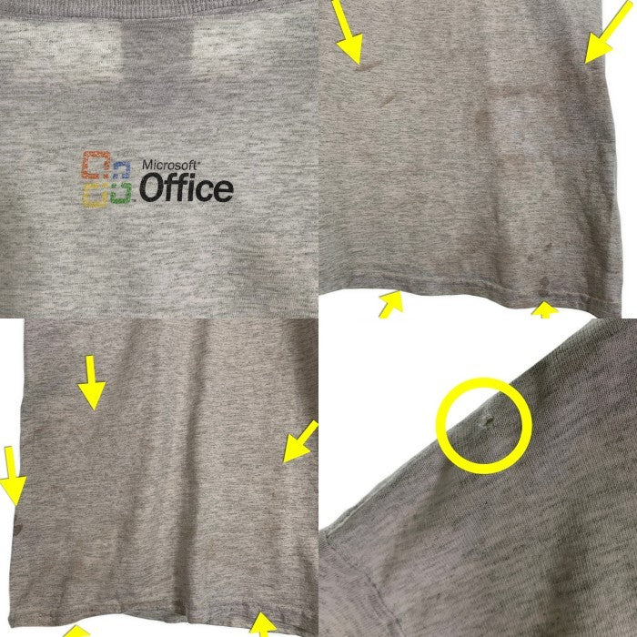 00's Microsoft Office マイクロソフトオフィス プリントTシャツ オートミール Size XL 福生店