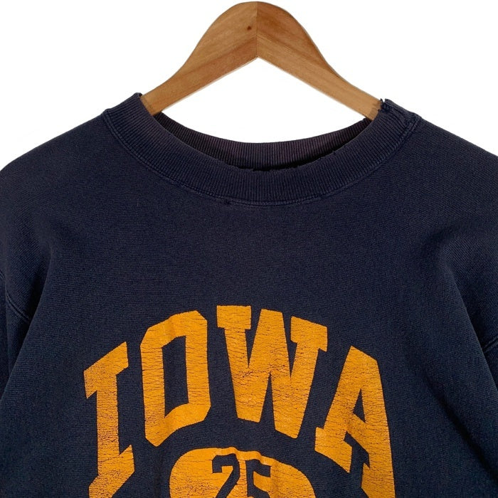 80's Champion チャンピオン IOWA リバースウィーブ クルーネックスウェットトレーナー ネイビー トリコタグ Size L 福生店