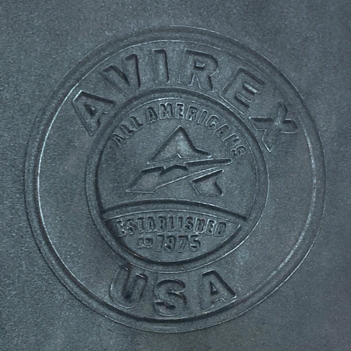 AVIREX アヴィレックス 783-3130022 直営店限定 EMBOSS STAND ZIP JACKET エンボス スタンドジップジャケット ブラック sizeM 瑞穂店