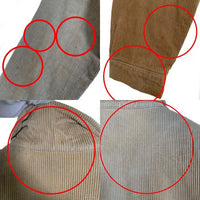 90's STUSSY ステューシー コーデュロイ ジップアップ ボアジャケット ベージュ 裾ロゴ刺繡 中国製 紺タグ Size L 福生店