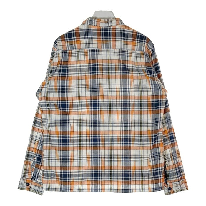 SUGAR CANE シュガーケーン マドラスチェック 長袖チェックシャツ SC29072 ネイビーxオレンジ sizeM 瑞穂店