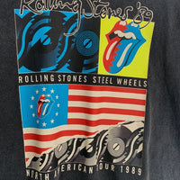 GDC ジーディーシー The Rolling Stones ザ ローリングストーンズ 89 Tour Tee 半袖 Tシャツ チャコール Size M 福生店
