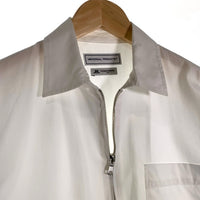 UNIVERSAL PRODUCTS ユニバーサルプロダクツ T.M. ZIP FRONT L/S BLOUSON トーマスメイソン ジップアップブルゾン ジャケット ホワイト コットン 201-60307 Size 2 福生店