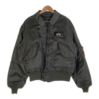ALPHA アルファ CWU-45/P ナイロン フライトジャケット オリーブ 8405-00-1001-1519 USA製 Size XL 福生店