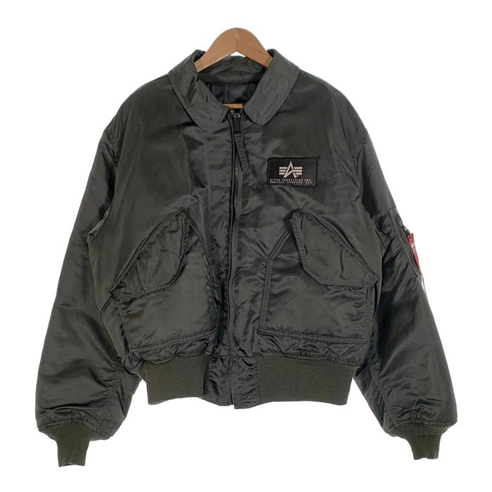 ALPHA アルファ CWU-45/P ナイロン フライトジャケット オリーブ 8405-00-1001-1519 USA製 Size XL 福生店