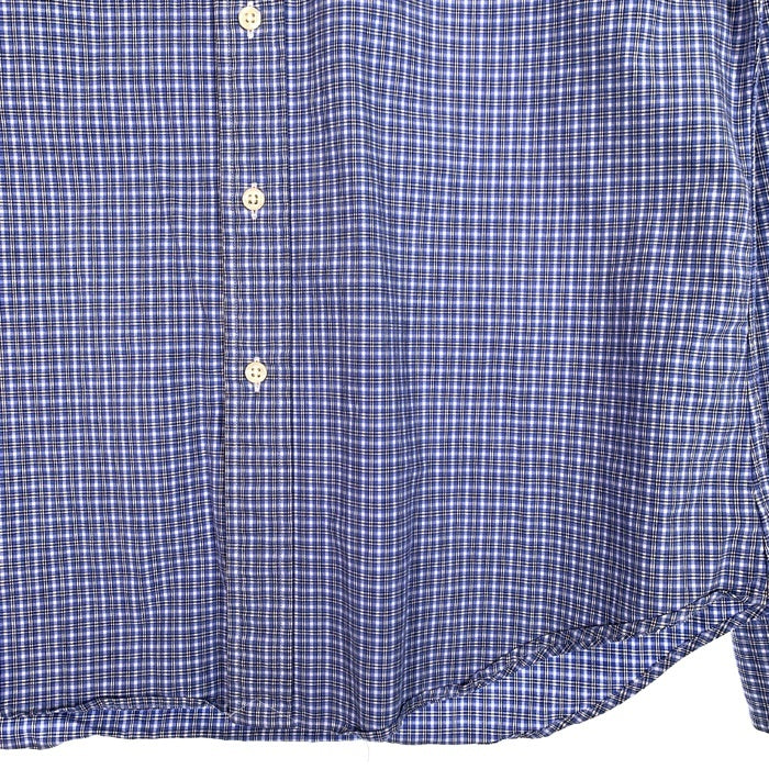 Ralph Lauren ラルフローレン SLIM FIT ボタンダウンチェックシャツ ブルー Size 16 1/2 福生店