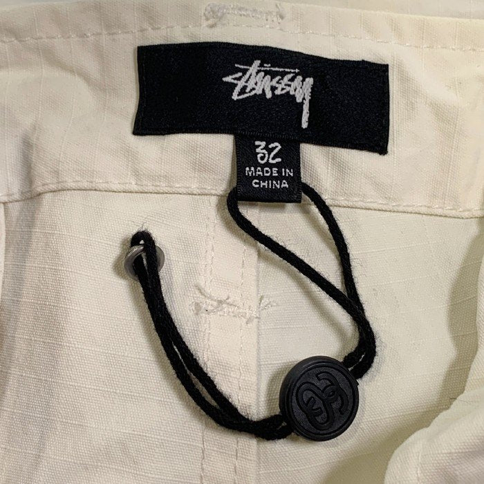 STUSSY ステューシー ナイロンリップストップ カーゴパンツ ホワイト Size 32 福生店