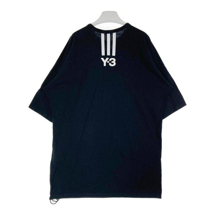 Y3 ワイスリー HG6089 Yohji Yamamoto×adidas オーバーサイズ 3ストライプ バックロゴ Tシャツ ブラック sizeM 瑞穂店