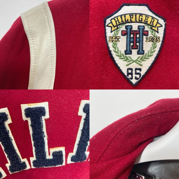 TOMMY HILFIGER トミーヒルフィガー スタジャン ウール×レザー レッド sizeS 瑞穂店