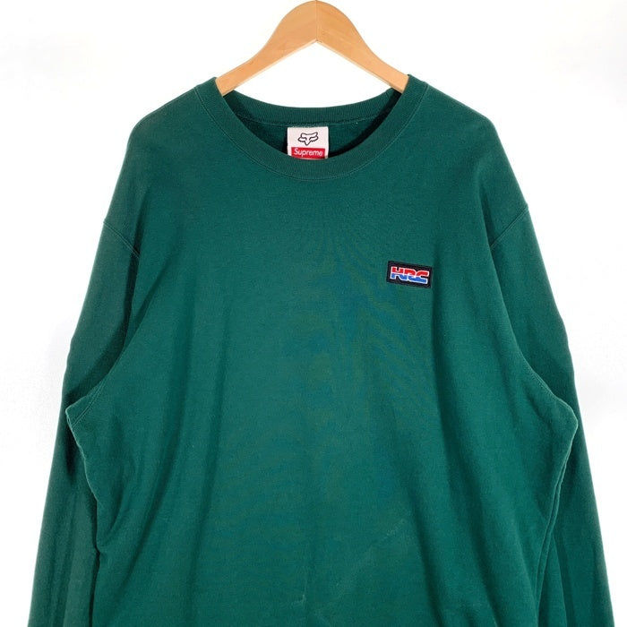 SUPREME シュプリーム 19AW Honda ホンダ Fox Racing フォックスレーシング Crewneck クルーネックスウェットトレーナー グリーン Size XL 福生店