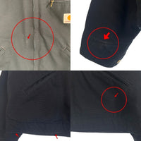 Carhartt カーハート ダック デトロイトジャケット 企業刺繡 ブランケットライナー ブラック 125周年 USA製 J001 Size XL-R 福生店