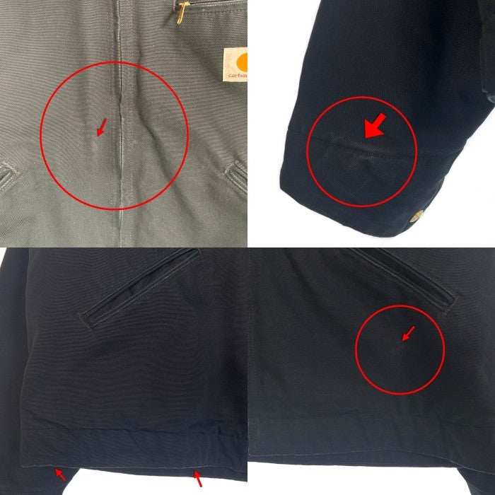 Carhartt カーハート ダック デトロイトジャケット 企業刺繡 ブランケットライナー ブラック 125周年 USA製 J001 Size XL-R 福生店