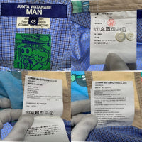 JUNYA WATANABE MAN ジュンヤワタナベマン コムデギャルソン LOUSY LIVIN ラウジーリビン パッチワーク コットンチェックシャツ 半袖 ライトブルー WM-B024 AD2023 Size XS 福生店