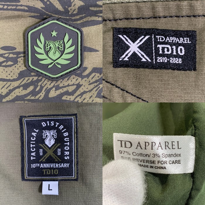 TD APPAREL Tactical Distributors コットン フィールドジャケット 総柄 グリーン Size L 福生店