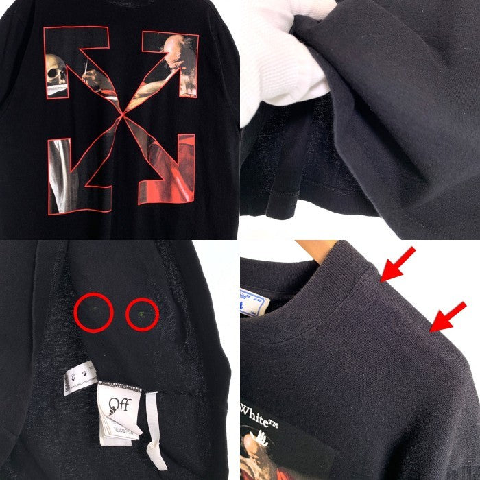 OFF-WHITE オフホワイト Oversized Caravaggio Saint Jerome Writing T-Shirts カラヴァッジョ プリントTシャツ ブラック OMAA027R21JER004 Size L 福生店