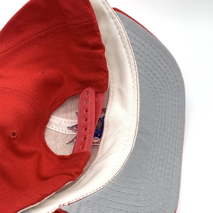 90's New Era ニューエラ NHL ニューヨーク・レンジャース スナップバック ベースボールキャップ レッド ウール USA製 Size M-L 福生店