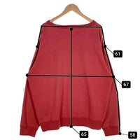 80's~ BANANA REPUBLIC バナナリパブリック 前Vガゼット クルーネックスウェットトレーナー レッド プリント 香港製 Size XL 福生店