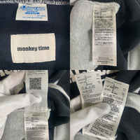 Champion チャンピオン monkey time モンキータイム REVERSE WEAVE リバースウィーブ WCY ACADEMY PULLOVER HOOD プルオーバー フーディー パーカー ブラック グレー C8-U110 Size M 福生店