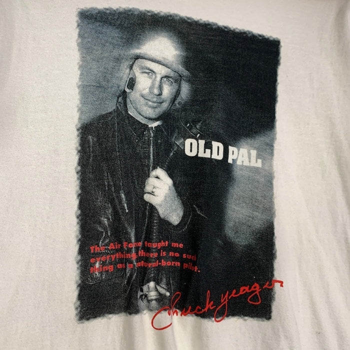 Real McCOY'S リアルマッコイズ チャック・イェーガー プリントTシャツ ホワイト 旧 Size M 福生店