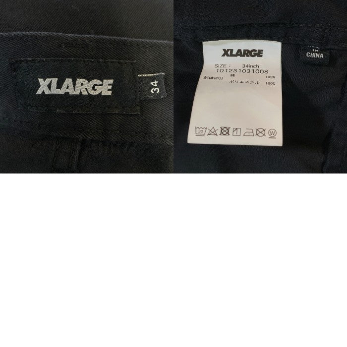 XLARGE エクストララージ DAISY DOUBLE KNEE WORK PANTS デイジーダブルニーワークパンツ ブラック 101231031008 Size 34 福生店