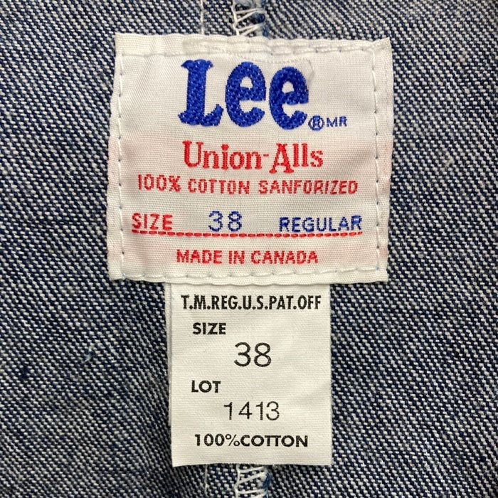 Lee リー 1413 Union-Alls カナダ製 オーバーオール インディゴ size38 瑞穂店