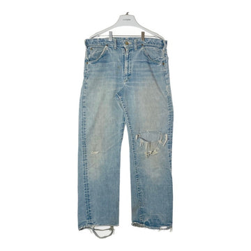 Lee リー 200 70's サイド黒タグ ポケット大文字タグ TALONセミオート デニムパンツ ライトインディゴ size34 瑞穂店