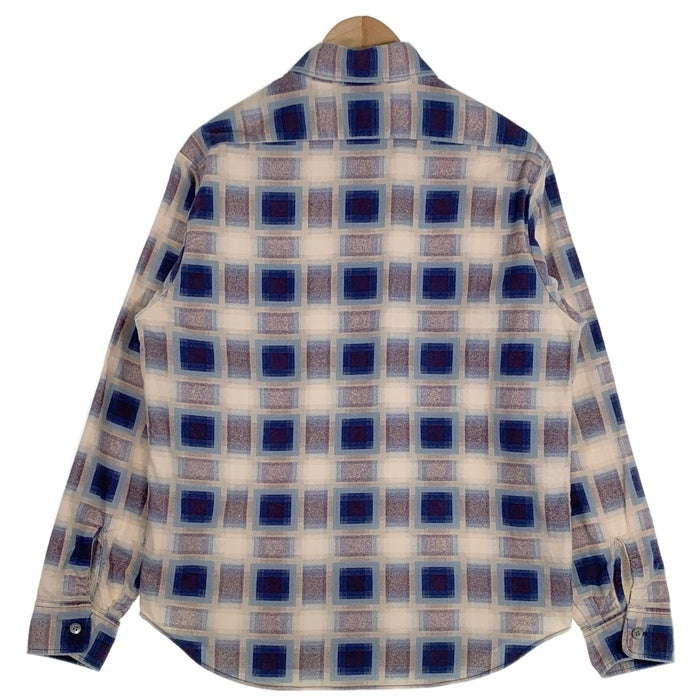 Subculture サブカルチャー COTTON CHECK SHIRT コットン チェック 長袖 シャツ ブルー SCTP-A2605 Size 2 福生店