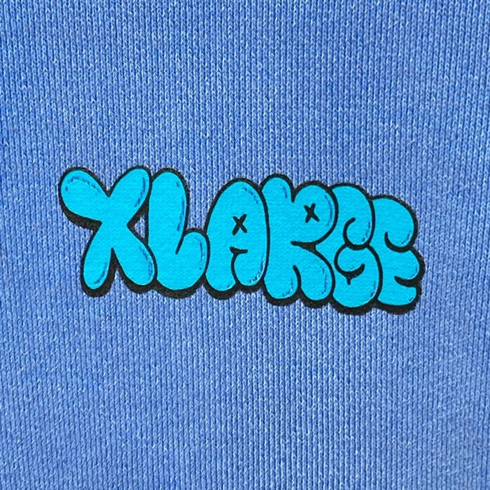 XLARGE エクストララージ PIGMENT BURN DOWN プルオーバーパーカー ブルー sizeL 瑞穂店