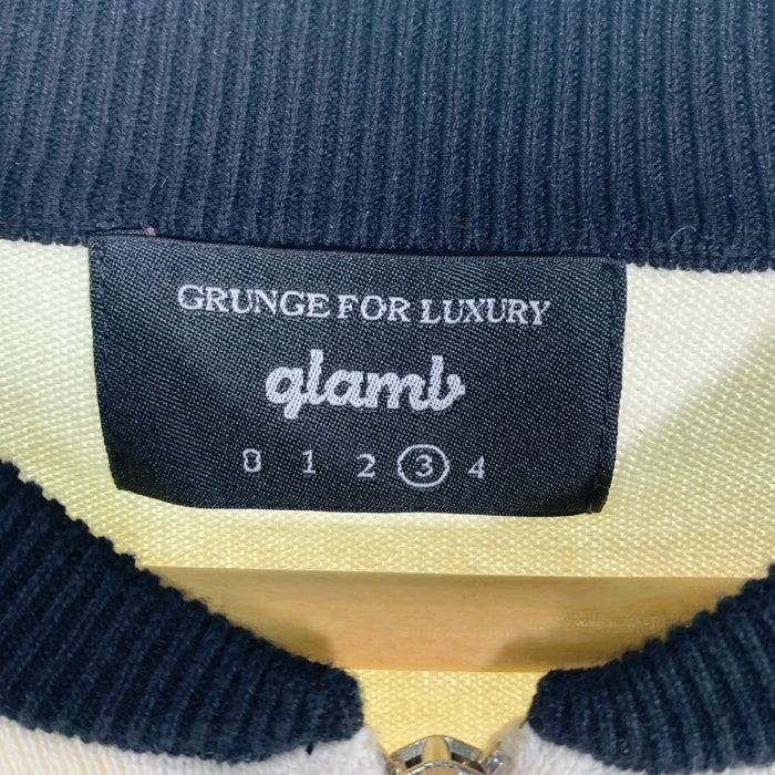 glamb グラム Jan knit jersey ジャンニットジャージ ジップアップ ホワイト GB0118/KNT07 Size 3 福生店