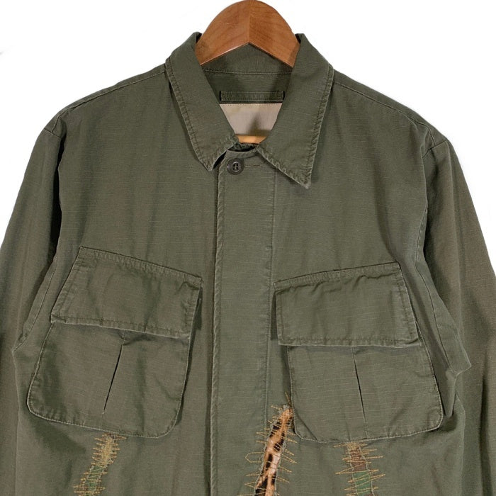 DENIM&SUPPLY RALPH LAUREN デニム&サプライ ラルフローレン ジャングルファティーグ ミリタリーフィールドジャケット リペア加工 リップストップ オリーブ Size S 福生店
