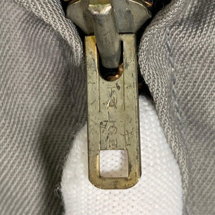 60-70's 2トーン ワークジャケット ジップアップ グレー ネイビー コットン ポリエステル TALON Size 40 福生店