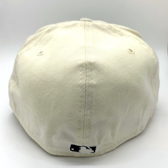 90's New Era ニューエラ 59FIFTY MLB ニューヨーク・ヤンキース 2トーン ウールベースボールキャップ ホワイト ネイビー USA製 Size 7 3/8 (58.7cm) 福生店