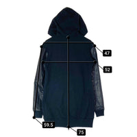 DIESEL ディーゼル レザー 切り替え スウェット ダブルジップアップ パーカー 羊革 ブラック sizeS 瑞穂店
