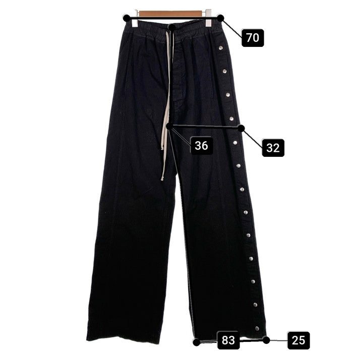 DRKSHDW ダークシャドウ リックオウエンス プッシャーロングパンツ ブラック キャンバス地 DU01E3393-CVS Size S 福生店