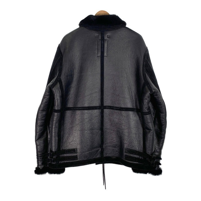 NEIGHBORHOOD ネイバーフッド 19AW B-3 M-JKT フライトジャケット リアルムートン 羊革 ブラック 192SZNH-JKM01 Size XL 福生店