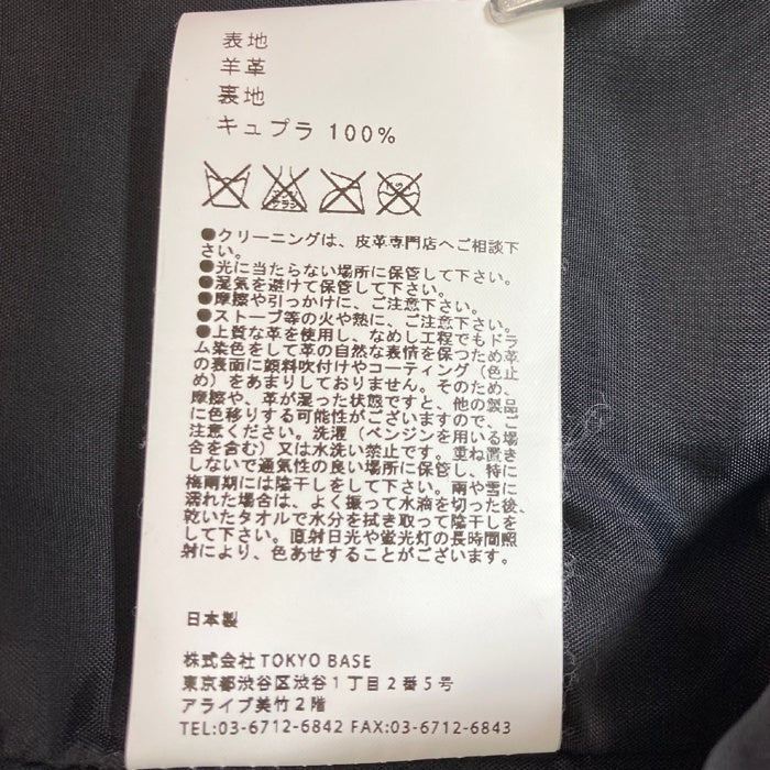 UNITED TOKYO ユナイテッドトキョー ラムレザー シングルライダース ブラック size2 瑞穂店