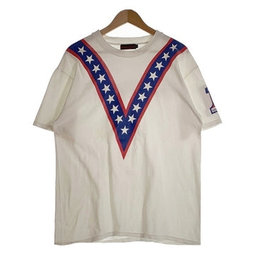 SCREAMING HOUSE スクリーミングハウス 星条旗 プリントTシャツ ホワイト USA製 Size L 福生店