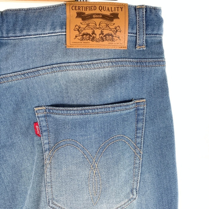 glamb グラム Dion cropped knit denim ディオンクロップドニットデニムパンツ ライトインディゴ GB0118/P14 Size 3 福生店