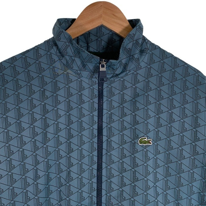 LACOSTE ラコステ モノグラムジャガード 撥水ジャケット ナイロンジャケット ライトブルー BH2588 Size US M 福生店