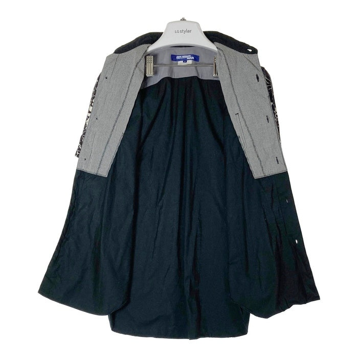 JUNYA WATANABE COMME des GARCONS MAN ジュンヤワタナベ コムデギャルソンマン WS-B014 AD2016 袖キュプラ総柄切替 半袖シャツ ブラック sizeS 瑞穂店