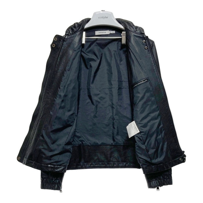 nonnative ノンネイティブ RIDER BLOUSON COW LEATHER カウレザー シングルライダースジャケット ブラック NN-J2611 Size 1 瑞穂店