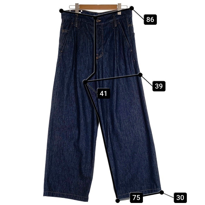 DRIES VAN NOTEN ドリスヴァンノッテン タック デニム ワイドパンツ インディゴ Size 31 福生店