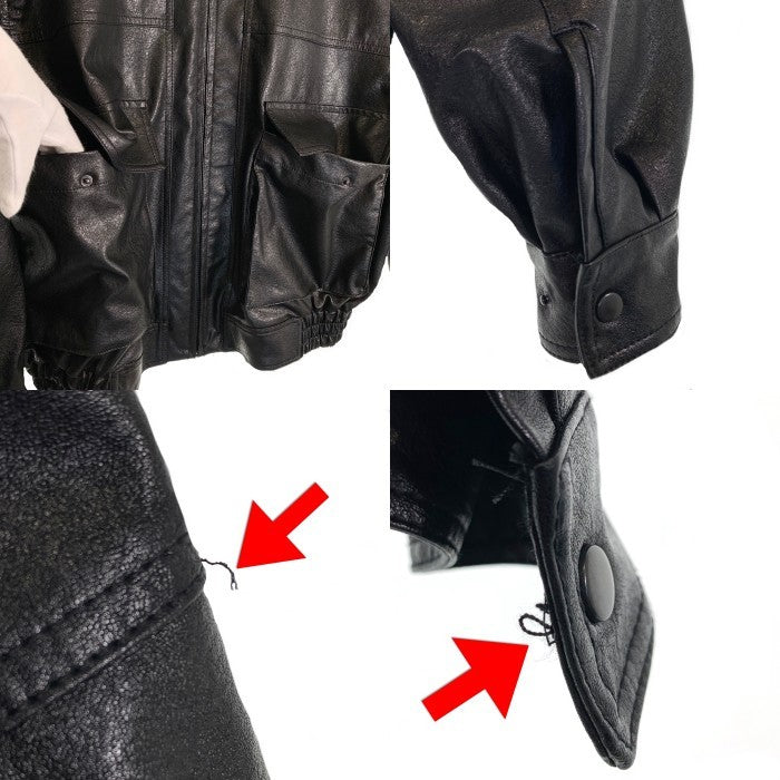 FREAK’S STORE フリークスストア FAUX LEATHER BLOUSON フェイクレザーブルゾン ジップアップジャケット ブラック Size M 福生店